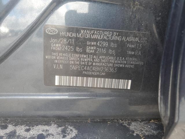 Photo 10 from auction – 2011 HYUNDAI SONATA SE with VIN 5NPEC4AC4BH236363