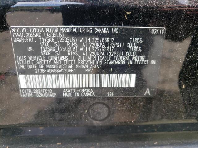 Photo 10 from auction – 2011 TOYOTA RAV4 with VIN 2T3BF4DV8BW130661