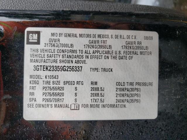 Photo 10 from auction – 2009 GMC SIERRA K15 with VIN 3GTEK23359G256337