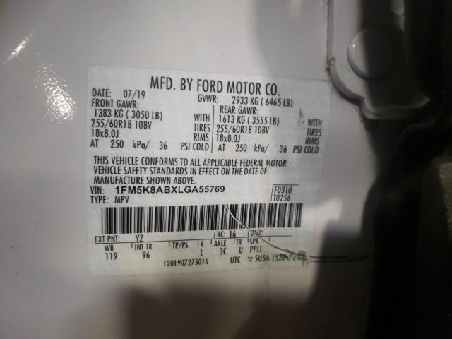 Photo 10 from auction – 2020 FORD EXPLORER P with VIN 1FM5K8ABXLGA55769
