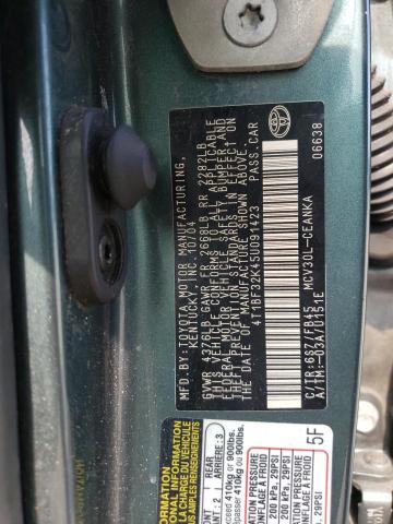 Photo 10 from auction – 2005 TOYOTA CAMRY LE with VIN 4T1BF32K45U091423