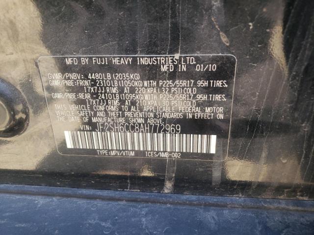 Photo 10 from auction – 2010 SUBARU FORESTER 2 with VIN JF2SH6CC8AH772969