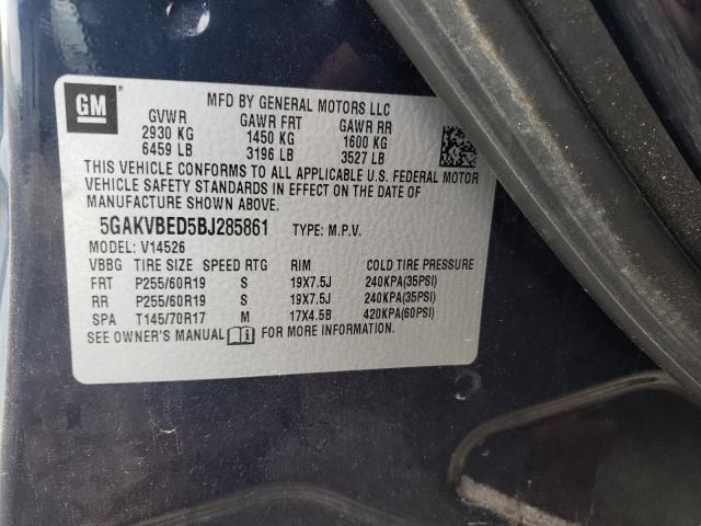 Photo 10 from auction – 2011 BUICK ENCLAVE CX with VIN 5GAKVBED5BJ285861