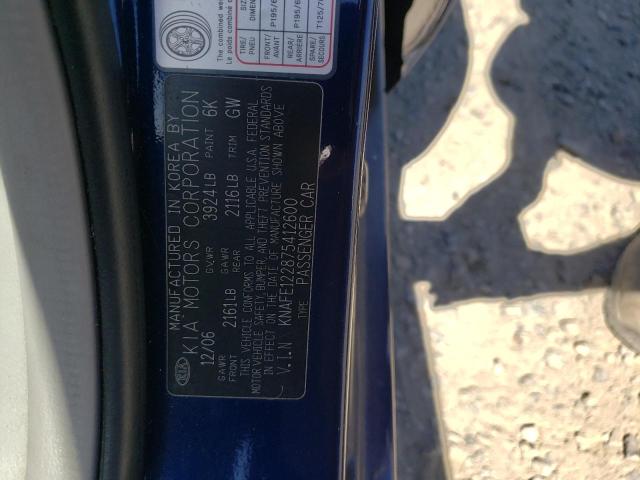 Photo 10 from auction – 2007 KIA SPECTRA EX with VIN KNAFE122875412600