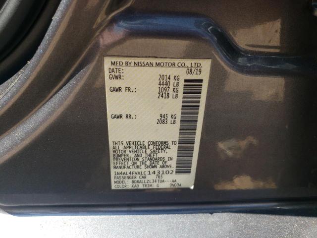 Photo 10 from auction – 2020 NISSAN ALTIMA PLA with VIN 1N4AL4FVXLC143102