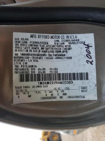 Photo 10 from auction – 2004 MERCURY SABLE LS P with VIN 1MEHM55S94A622383
