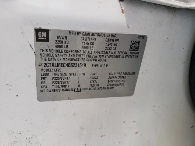 Photo 10 from auction – 2011 GMC TERRAIN SL with VIN 2CTALMEC4B6231519
