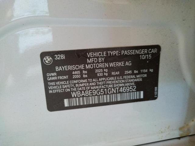 Photo 10 from auction – 2016 BMW 328 I SULE with VIN WBA8E9G51GNT46952