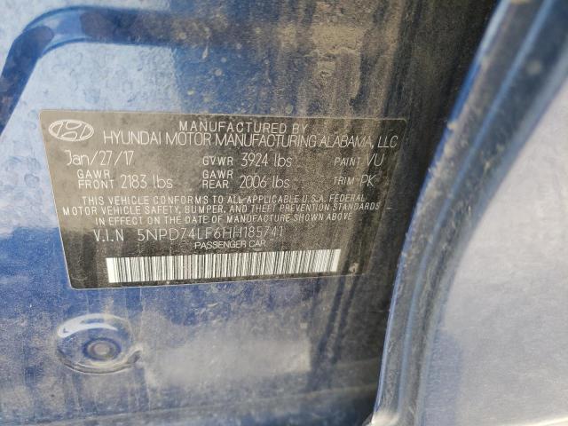 Photo 10 from auction – 2017 HYUNDAI ELANTRA SE with VIN 5NPD74LF6HH185741
