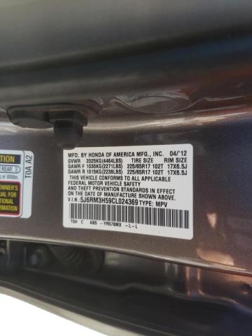 Photo 10 from auction – 2012 HONDA CR-V EX with VIN 5J6RM3H59CL024369
