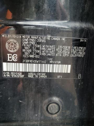 Photo 10 from auction – 2014 TOYOTA RAV4 LIMIT with VIN 2T3DFREV2EW171442