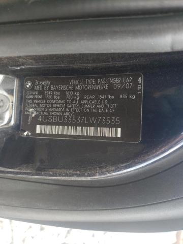 Photo 10 from auction – 2007 BMW Z4 3.0 with VIN 4USBU33537LW73535