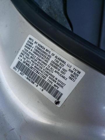 Photo 10 from auction – 2007 HONDA ODYSSEY EX with VIN 5FNRL38727B417343
