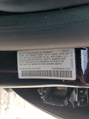 Photo 10 from auction – 2002 VOLKSWAGEN PASSAT with VIN WVWYH63B22E001829
