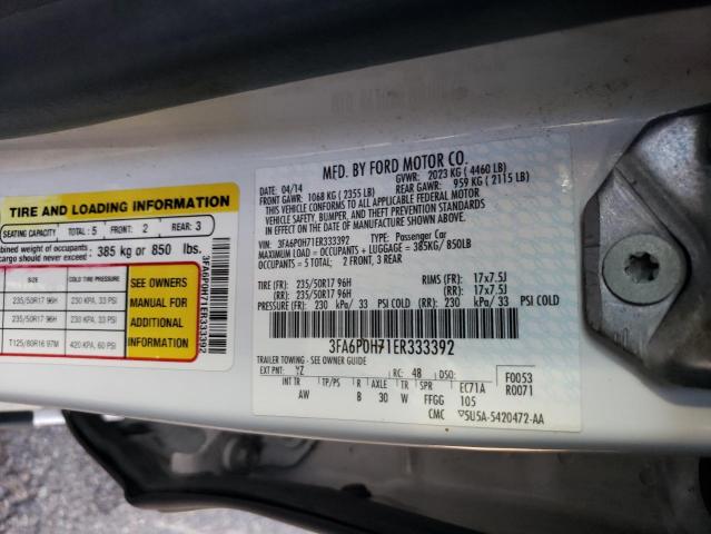 Photo 10 from auction – 2014 FORD FUSION SE with VIN 3FA6P0H71ER333392
