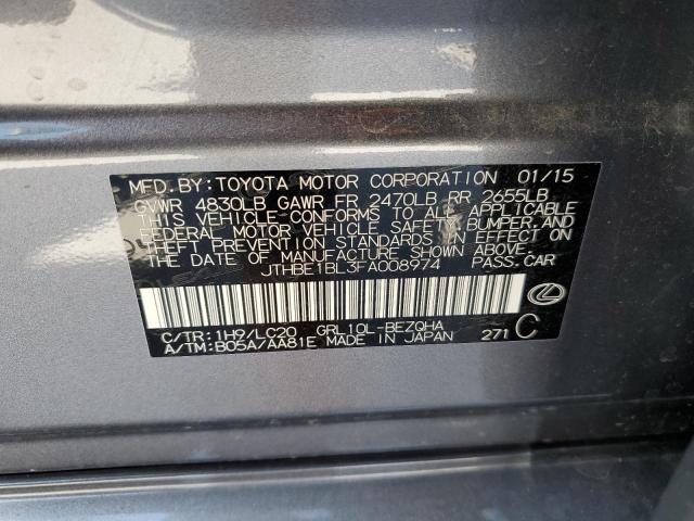 Photo 10 from auction – 2015 LEXUS GS 350 with VIN JTHBE1BL3FA008974