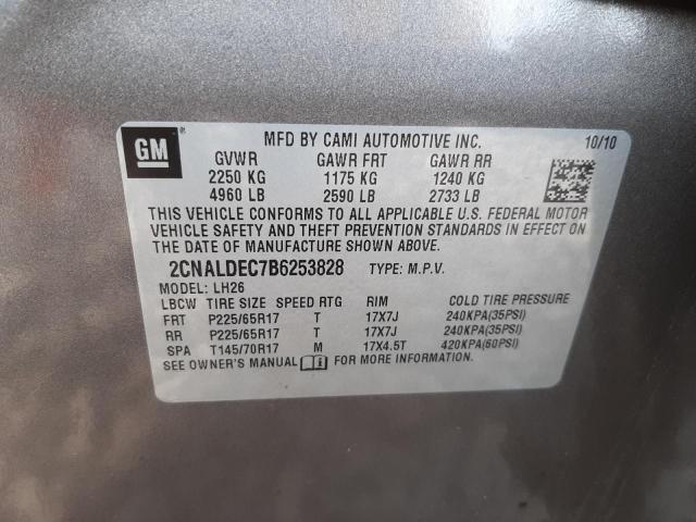 Photo 10 from auction – 2011 CHEVROLET EQUINOX LT with VIN 2CNALDEC7B6253828