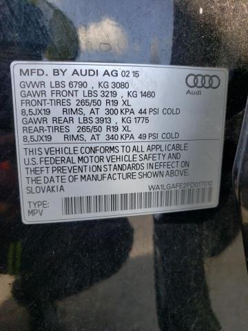 Photo 10 from auction – 2015 AUDI Q7 PREMIUM with VIN WA1LGAFE2FD017010