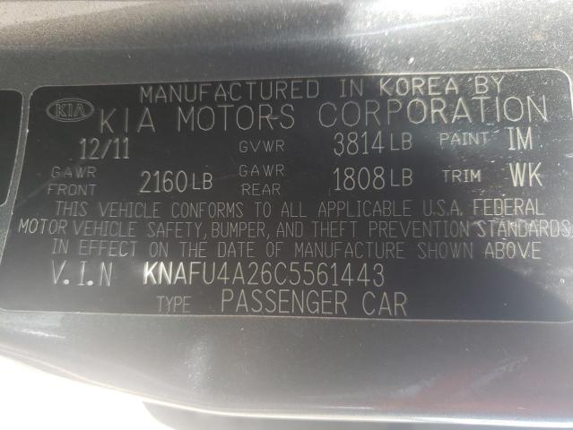 Photo 10 from auction – 2012 KIA FORTE EX with VIN KNAFU4A26C5561443