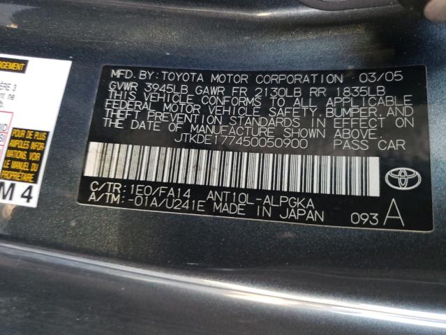 Photo 10 from auction – 2005 SCION TC with VIN JTKDE177450050900