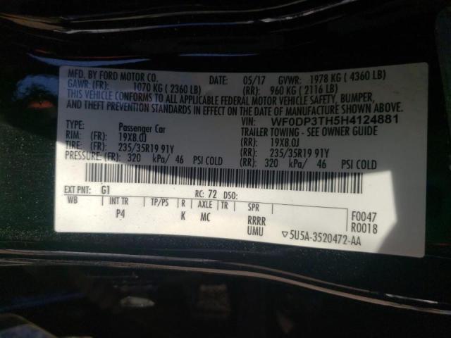 Photo 10 from auction – 2017 FORD FOCUS RS with VIN WF0DP3TH5H4124881