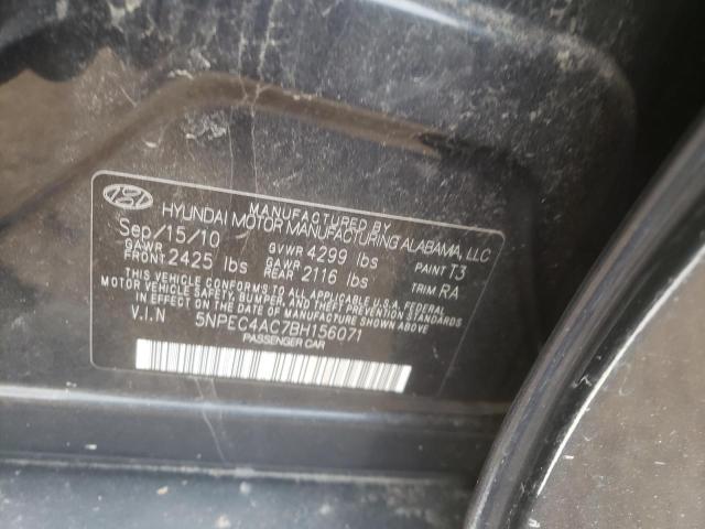 Photo 10 from auction – 2011 HYUNDAI SONATA SE with VIN 5NPEC4AC7BH156071