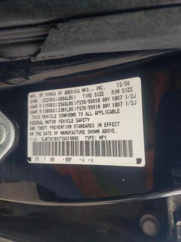 Photo 10 from auction – 2007 ACURA RDX TECHNO with VIN 5J8TB18577A015890
