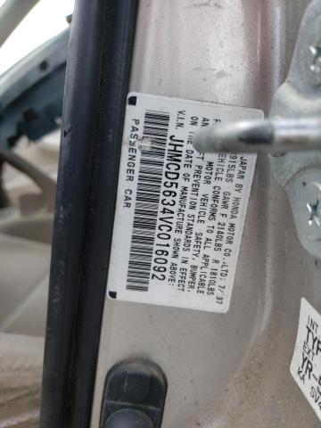 Photo 10 from auction – 1997 HONDA ACCORD LX with VIN JHMCD5634VC016092