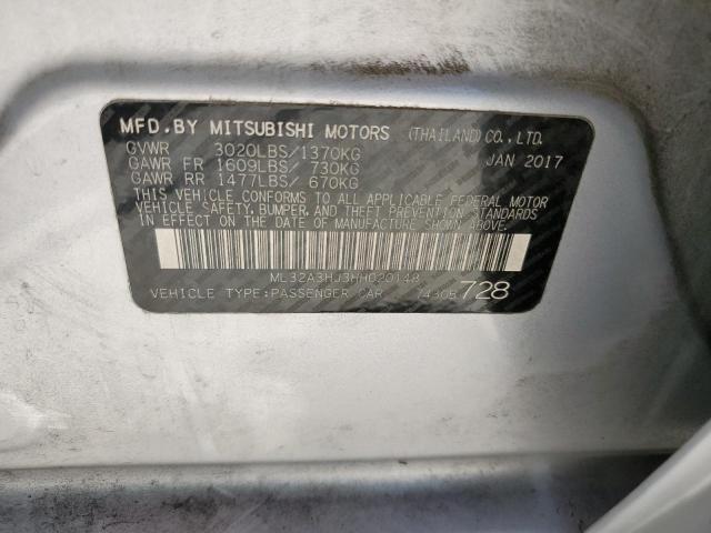 Photo 10 from auction – 2017 MITSUBISHI MIRAGE ES with VIN ML32A3HJ3HH020148