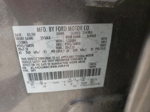 Photo 10 from auction – 2009 LINCOLN MKX with VIN 2LMDU88C59BJ08418