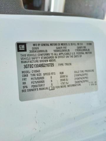Photo 10 from auction – 2008 GMC SIERRA C15 with VIN 3GTEC13048G216729