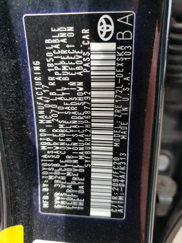 Photo 10 from auction – 2017 TOYOTA COROLLA L with VIN 5YFBURHE2HP687792