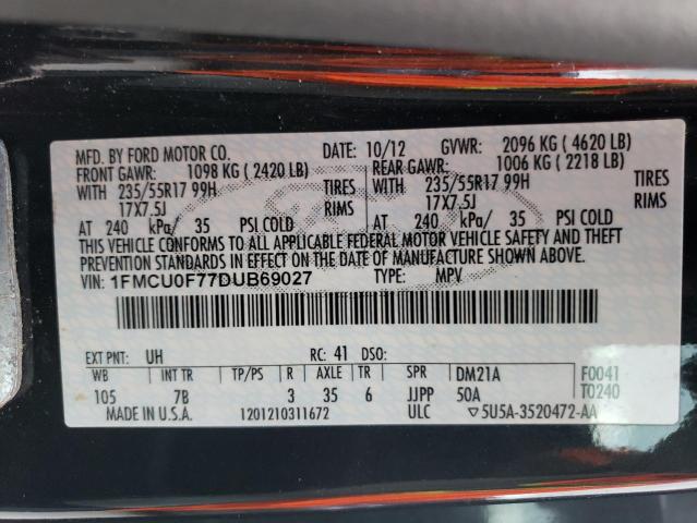 Photo 10 from auction – 2013 FORD ESCAPE S with VIN 1FMCU0F77DUB69027