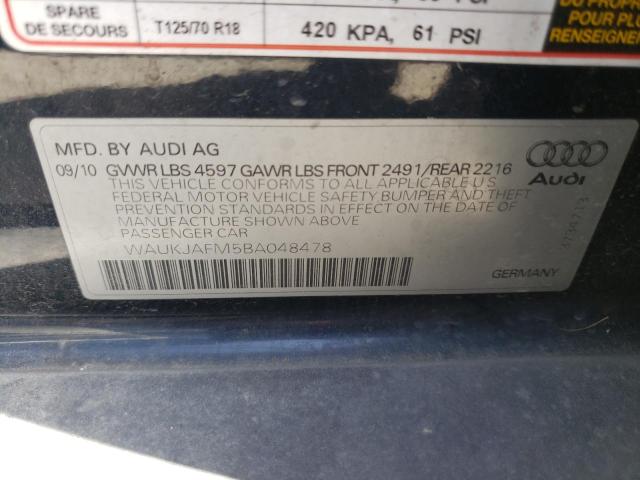 Foto 10 de la subasta – 2011 AUDI A3 PREMIUM con VIN WAUKJAFM5BA048478