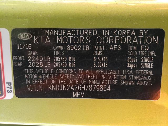 Photo 10 from auction – 2017 KIA SOUL with VIN KNDJN2A26H7879864