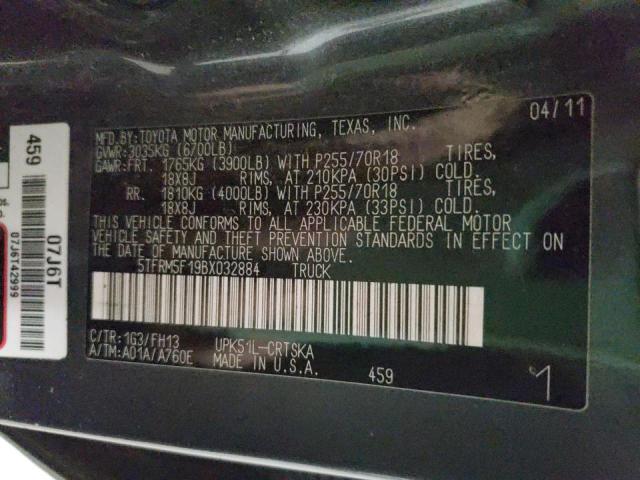 Photo 10 from auction – 2011 TOYOTA TUNDRA DOU with VIN 5TFRM5F19BX032884