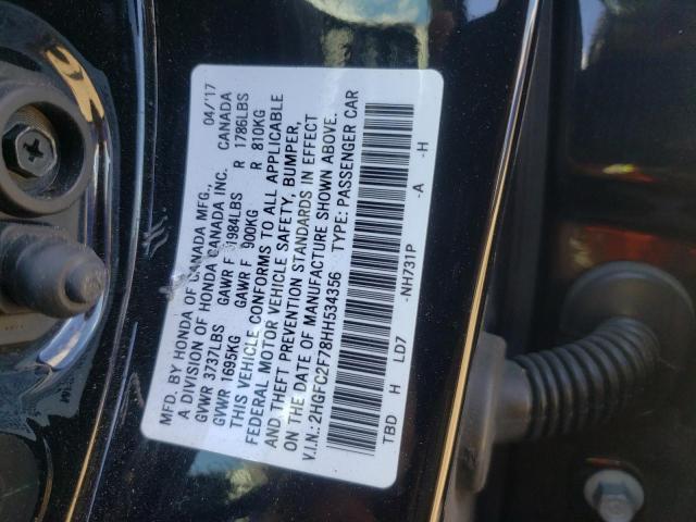 Photo 10 from auction – 2017 HONDA CIVIC EX with VIN 2HGFC2F78HH534356