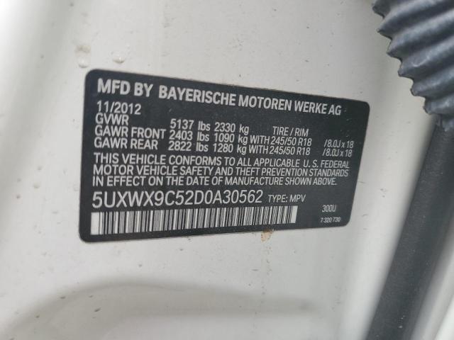 Photo 10 from auction – 2013 BMW X3 XDRIVE2 with VIN 5UXWX9C52D0A30562