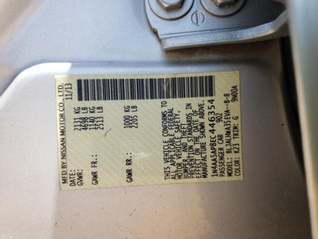 Photo 10 from auction – 2014 NISSAN MAXIMA S with VIN 1N4AA5AP8EC446354