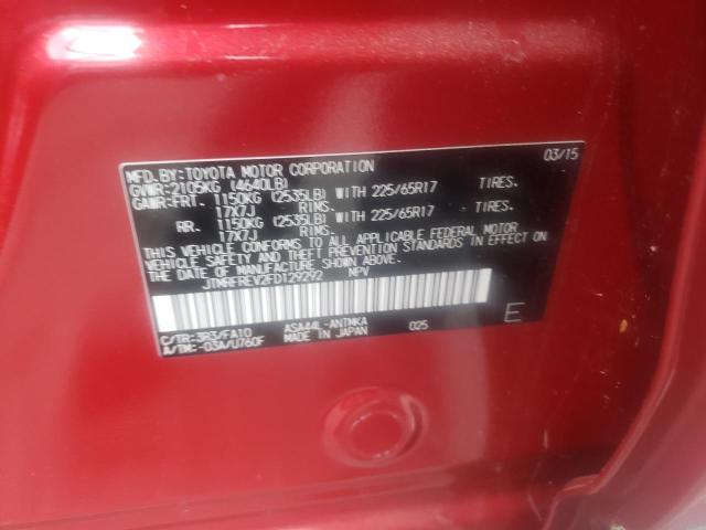 Photo 10 from auction – 2015 TOYOTA RAV4 XLE with VIN JTMRFREV2FD129292
