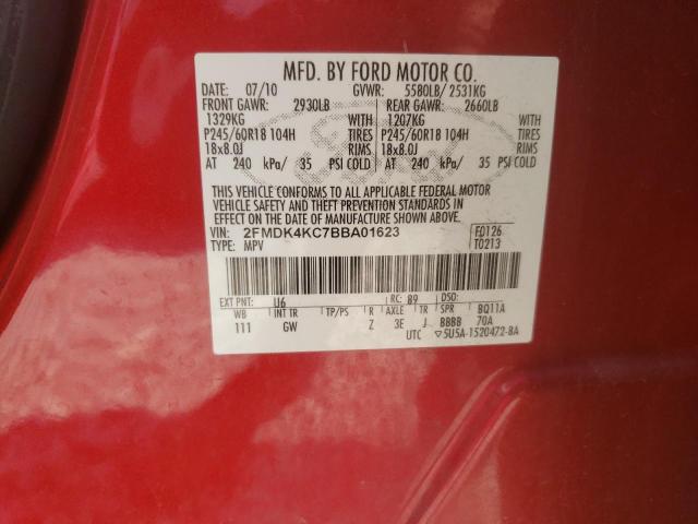 Photo 10 from auction – 2011 FORD EDGE LIMIT with VIN 2FMDK4KC7BBA01623