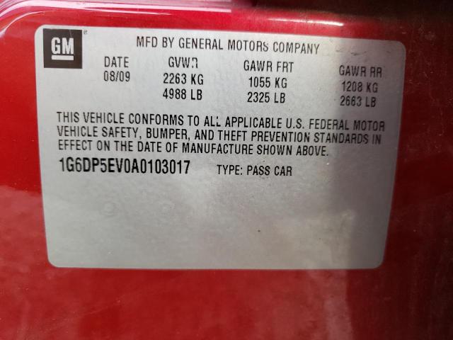 Photo 10 from auction – 2010 CADILLAC CTS PREMIU with VIN 1G6DP5EV0A0103017