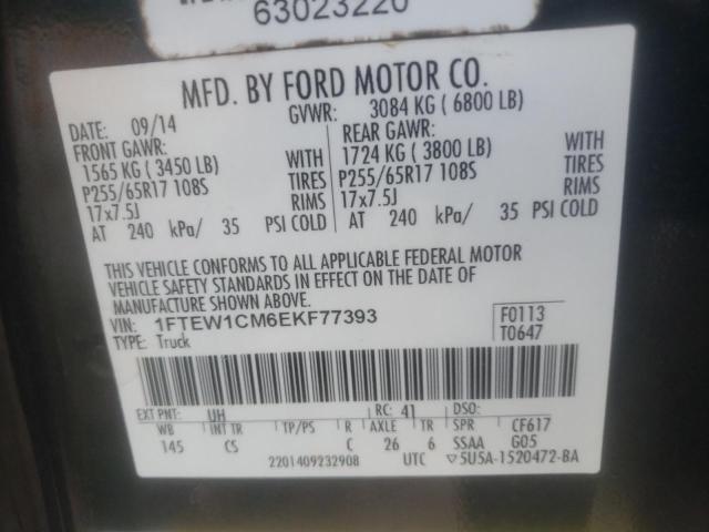 Photo 10 from auction – 2014 FORD F150 SUPER with VIN 1FTEW1CM6EKF77393