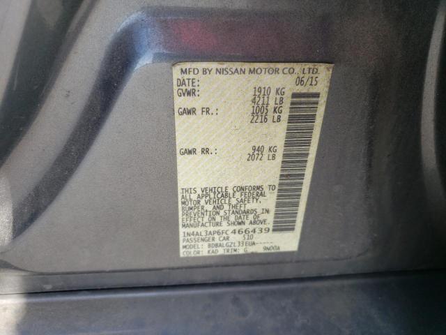 Photo 10 from auction – 2015 NISSAN ALTIMA 2.5 with VIN 1N4AL3AP6FC466439