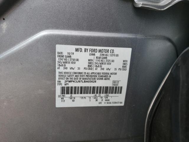 Photo 10 from auction – 2020 FORD EDGE SEL with VIN 2FMPK3J97LBA03628