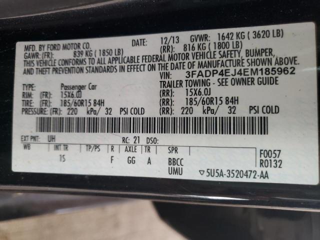 Photo 10 from auction – 2014 FORD FIESTA SE with VIN 3FADP4EJ4EM185962