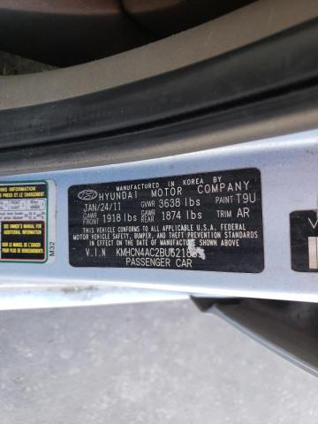 Photo 10 from auction – 2011 HYUNDAI ACCENT GLS with VIN KMHCN4AC2BU621889