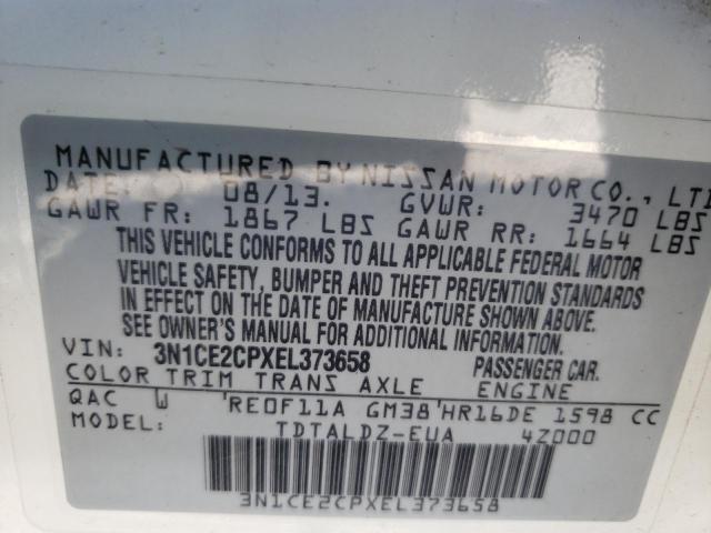 Photo 10 from auction – 2014 NISSAN VERSA NOTE with VIN 3N1CE2CPXEL373658
