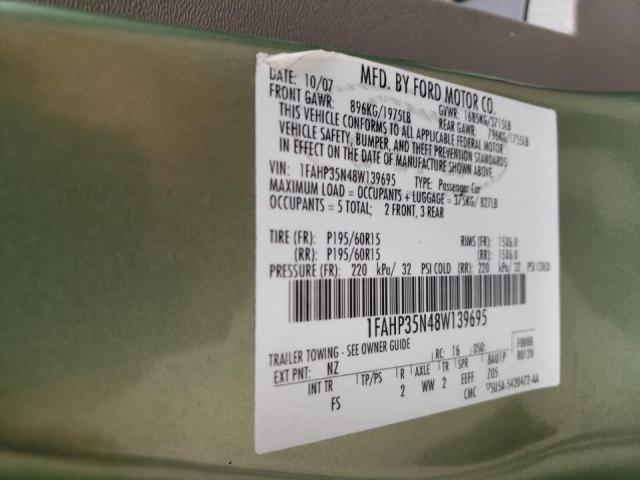 Photo 10 from auction – 2008 FORD FOCUS SE with VIN 1FAHP35N48W139695