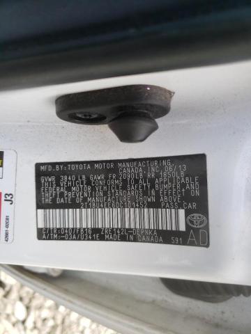 Photo 10 from auction – 2013 TOYOTA COROLLA BA with VIN 2T1BU4EE6DC101452
